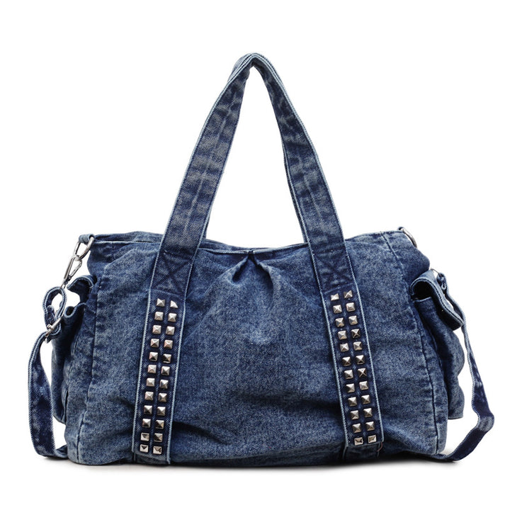Abgenutzte Denim Wochenendtasche
