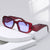 Damen quadratische Designer-Sonnenbrille mit modernem akzentuiertem Rahmen Karnz
