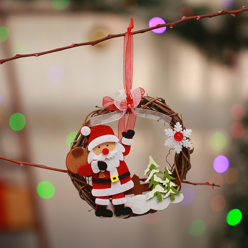 Dekorativer Weihnachtskranz mit Rentier-Motiv Karnz