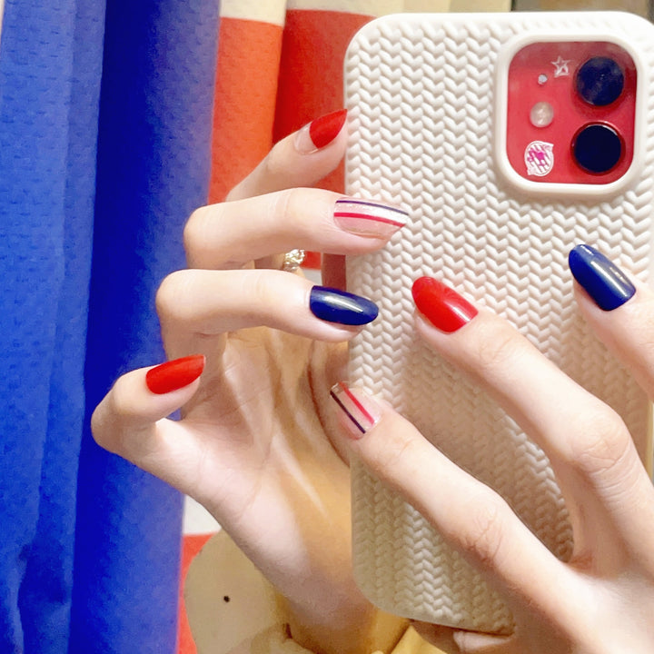 Künstlerisches Multi-Design Press-On Nagelset