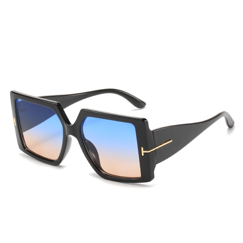 Oversized Geometrische Schild Sonnenbrille Karnz