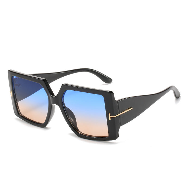 Oversized Geometrische Schild Sonnenbrille Karnz