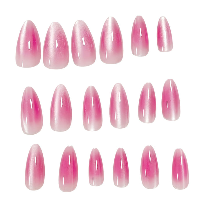 Glänzendes Ombre Stiletto Press-On Nägel Set Karnz