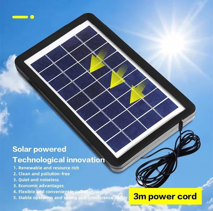 Damen tragbarer Solar-Ventilator mit integrierter LED-Beleuchtung Karnz