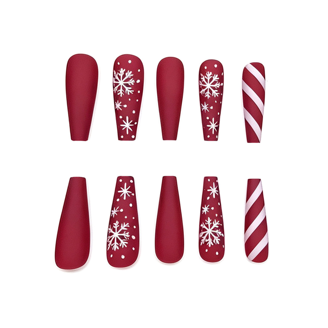 Festive Matte Acryl Nagelkunst Karnz