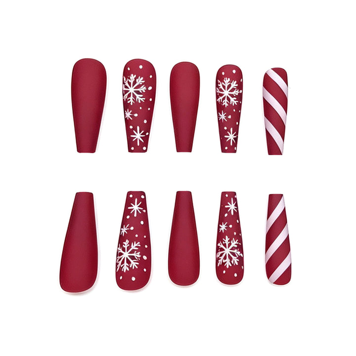Festive Matte Acryl Nagelkunst Karnz