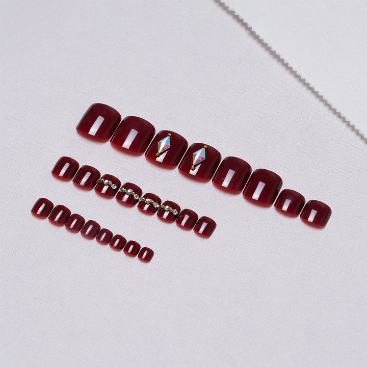 Dekorative Strass-Pediküre-Nagelkunst  1791110367