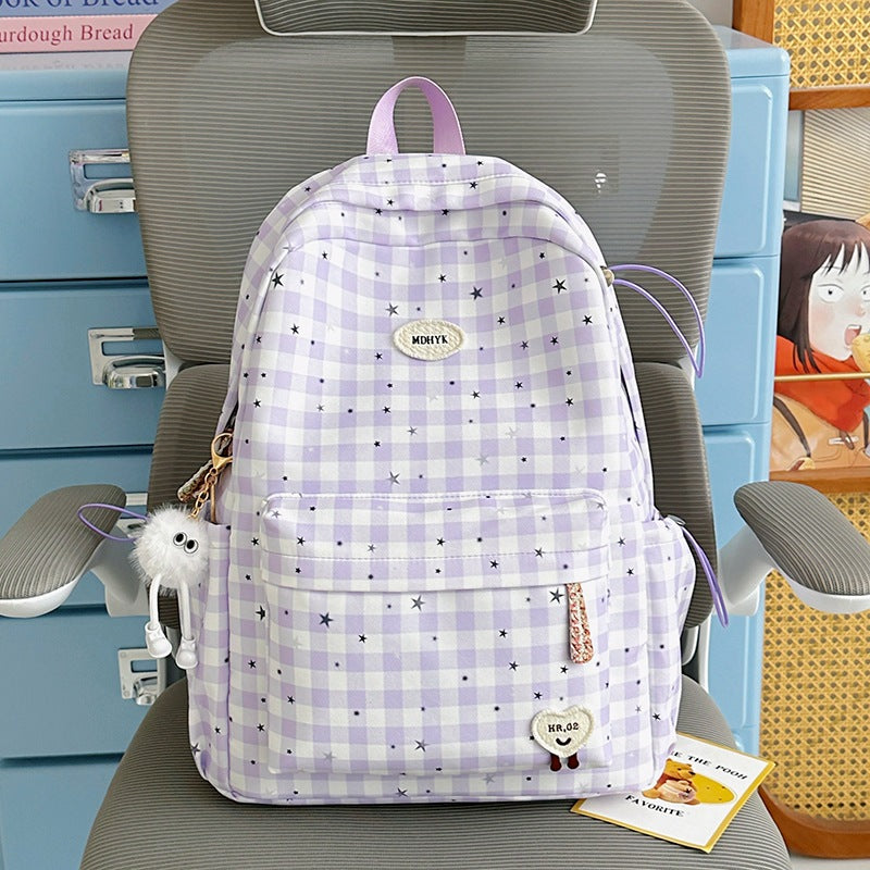 Stylischer kariert Mini Rucksack Karnz
