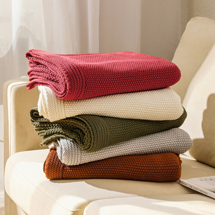 Gemütliche Gewebte Strickdecke