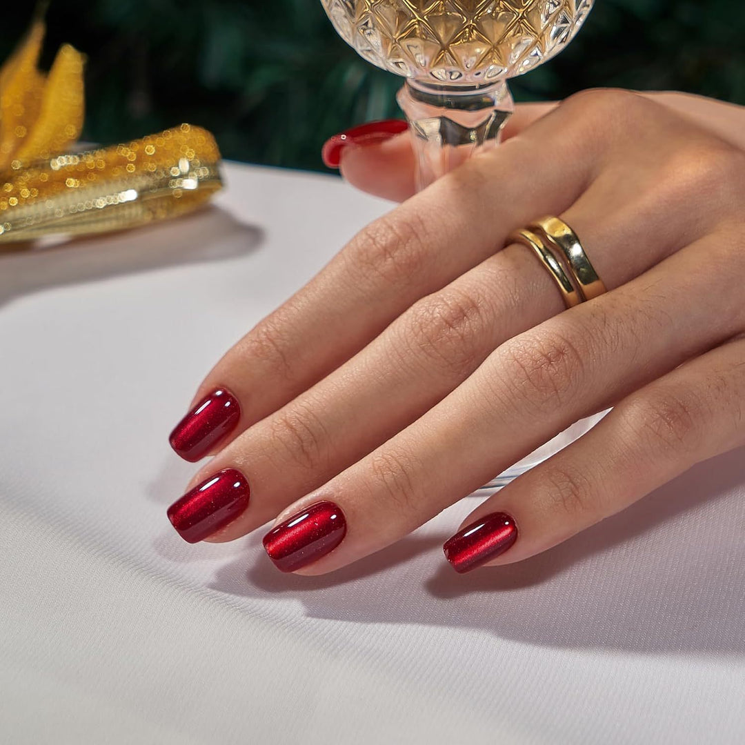 Glänzendes Gel Press-On Nagelset Karnz