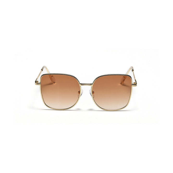 Damen modische oversized Designer-Sonnenbrille mit facettenreichem Rahmen Karnz