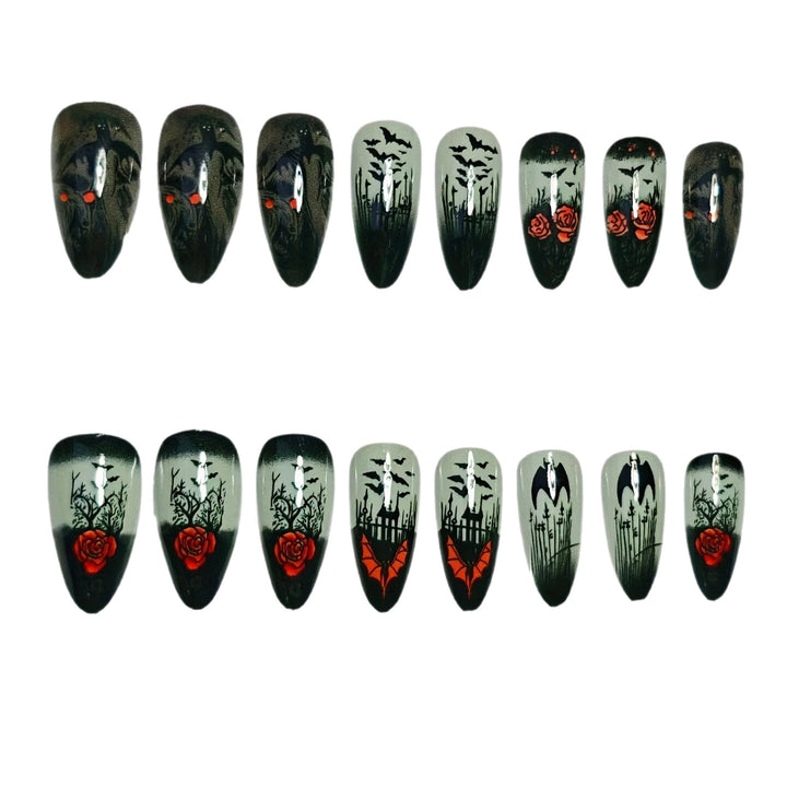 Gothic-Themen Lange Stiletto Nagelkunst