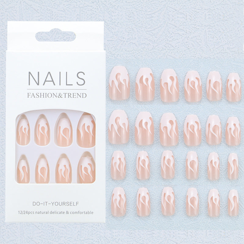 Künstlerisches Grafik Press-On Nagelset Karnz