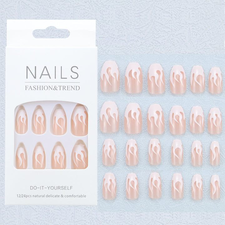 Künstlerisches Grafik Press-On Nagelset Karnz
