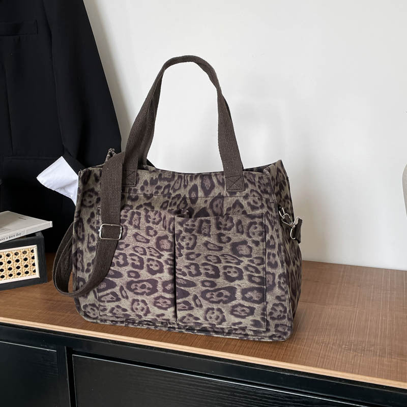 WoChic Leopardenmuster Utility Tragetasche Karnz