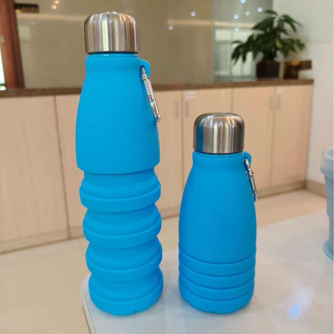 Damen zusammenfaltbare Silikon Wasserflasche Karnz