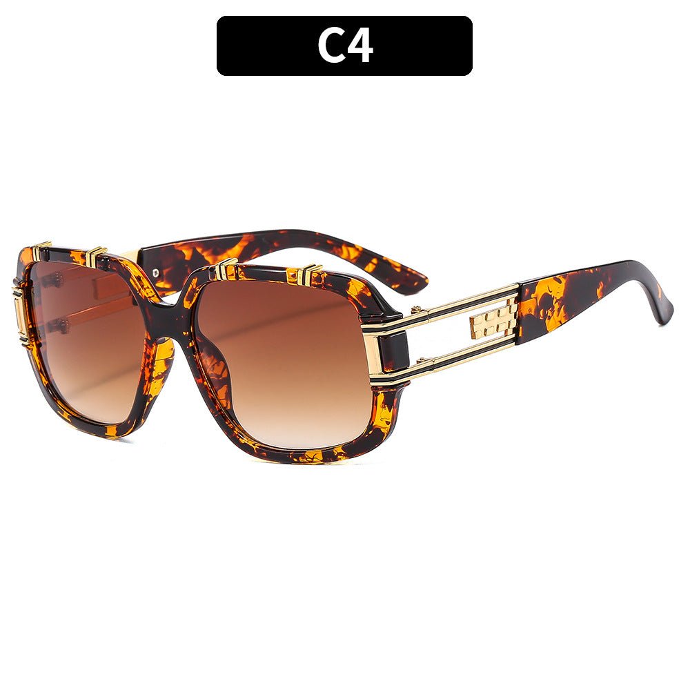Elegante Schildpatt-Quadratrahmen-Sonnenbrille