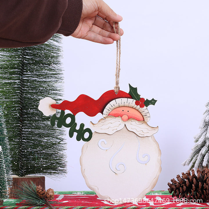 Dekorativer Holz-Santa-Kopf-ornament