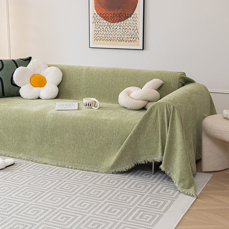Jacquard Gewebte Fransen Sofadecke mit Cartoon-Bären-Motiv