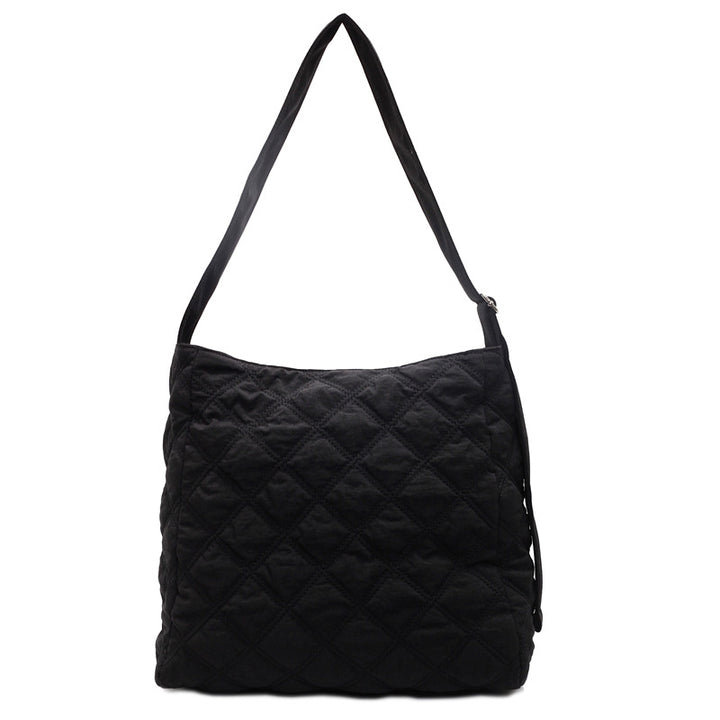 Gestepptes Weiches Stoff Schultertasche Karnz