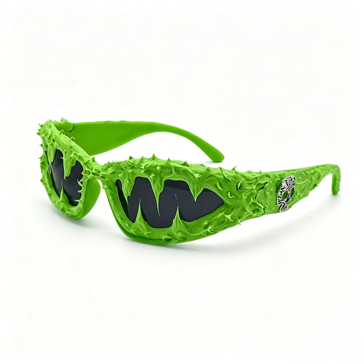 Damen kreative Fashion-Sonnenbrille mit einzigartigen Spikes und skull-Design Karnz