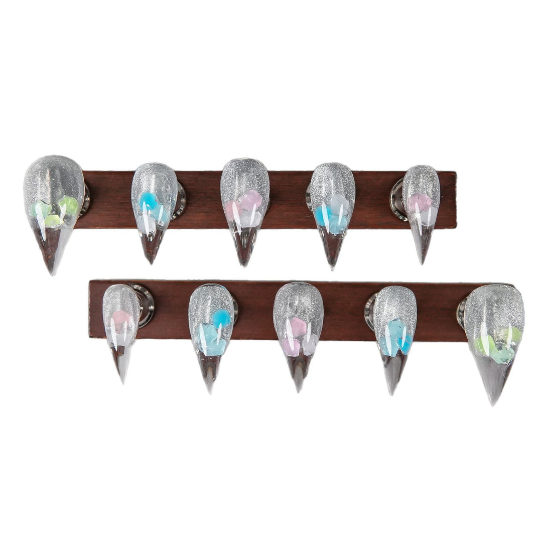 Luxuriöses künstlerisches Stiletto Press-On-Nagelset