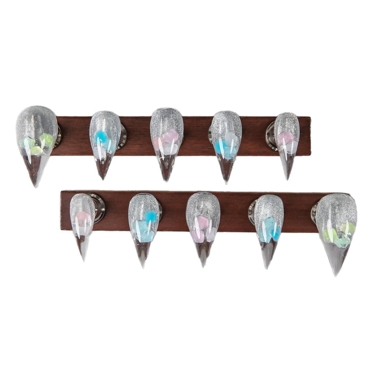 Luxuriöses künstlerisches Stiletto Press-On-Nagelset