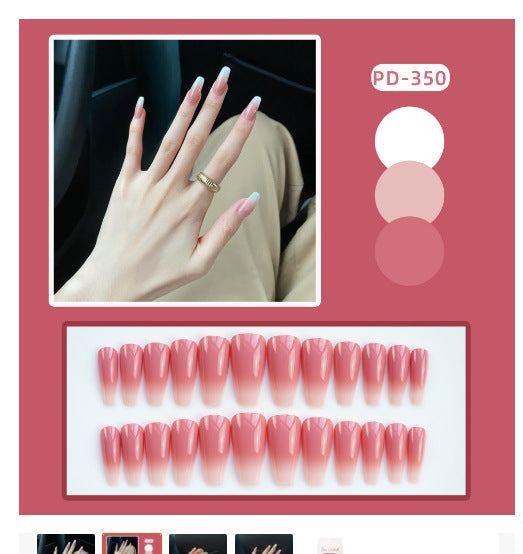 Elegante Gradient Press-On-Nagelspitzen Karnz