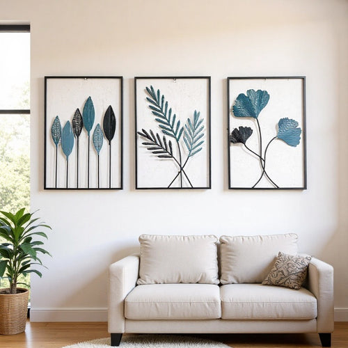 Dekoratives Blatt Wandkunst Set Karnz