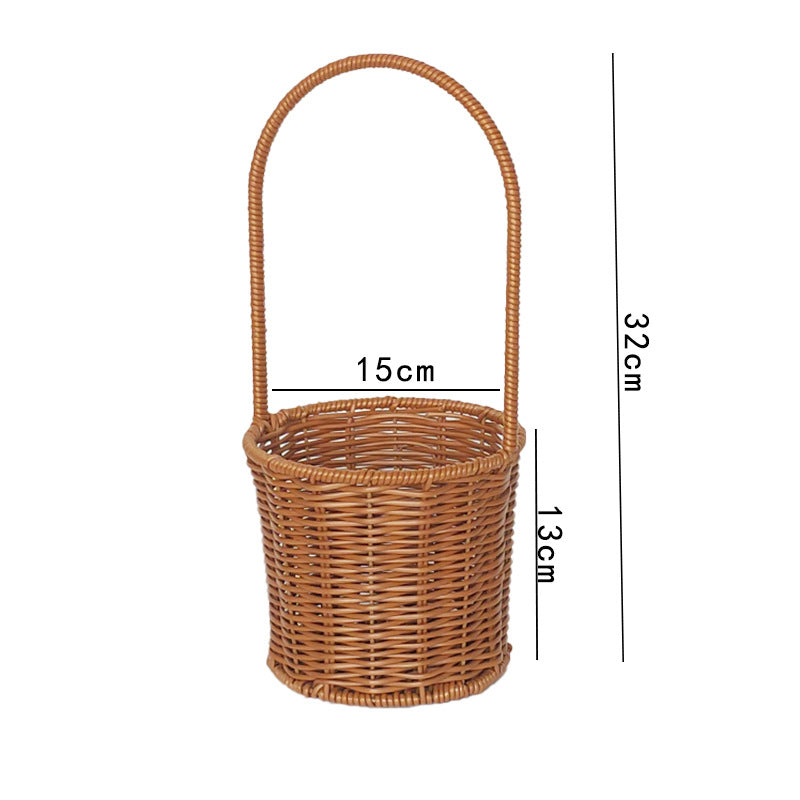 Handgefertigter Rattan Aufbewahrungskorb mit Griff Karnz