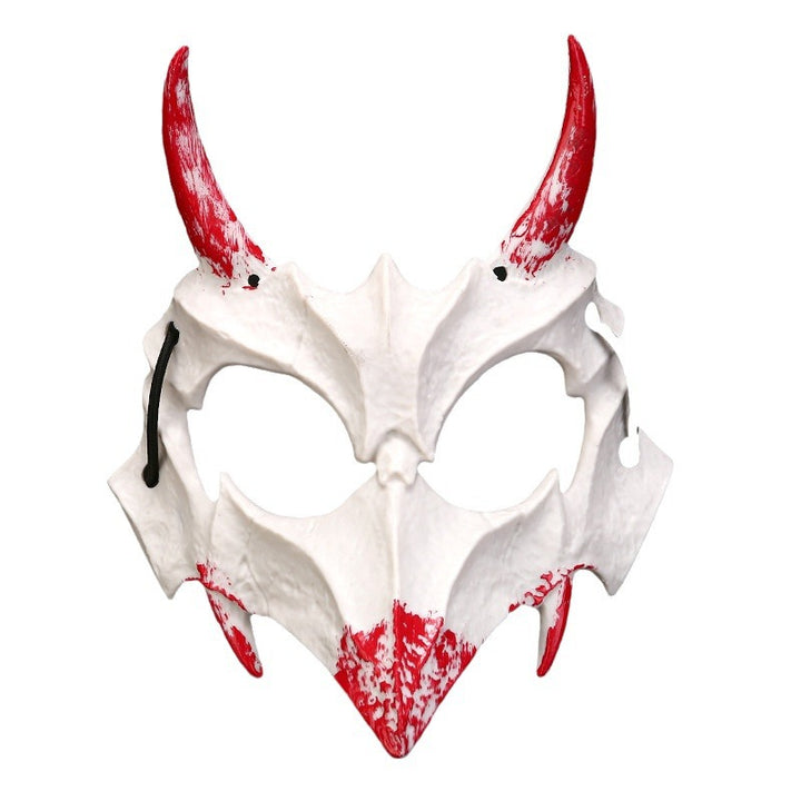 Halbgesichtsmaske mit fletschenden Vampirzähnen und verstellbarem Gummiband
