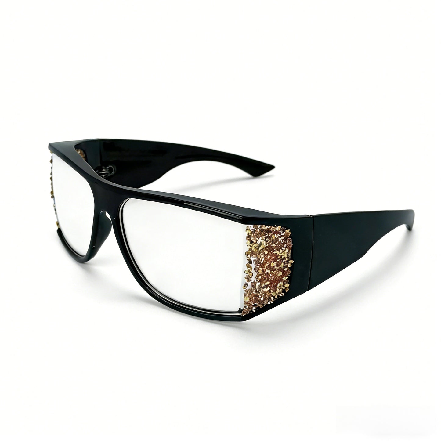 Damen Sportliche Sonnenbrille mit funkelnden Applikationen Karnz