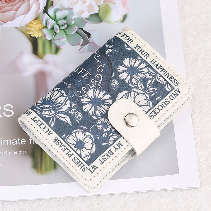 Elegante Rose Druck Geldbörse Karnz