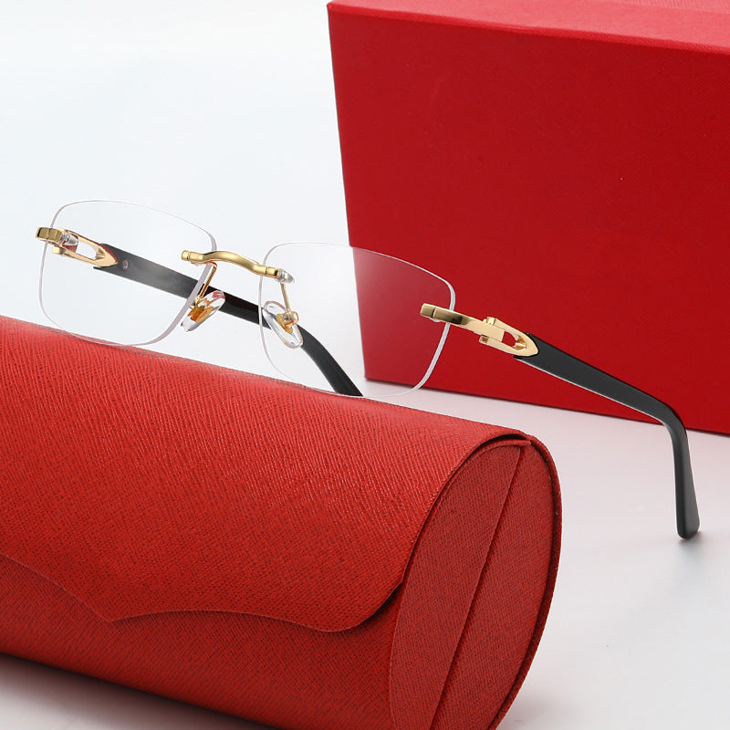 Damen elegante und modische Brille mit filigranem Metallrahmen Karnz