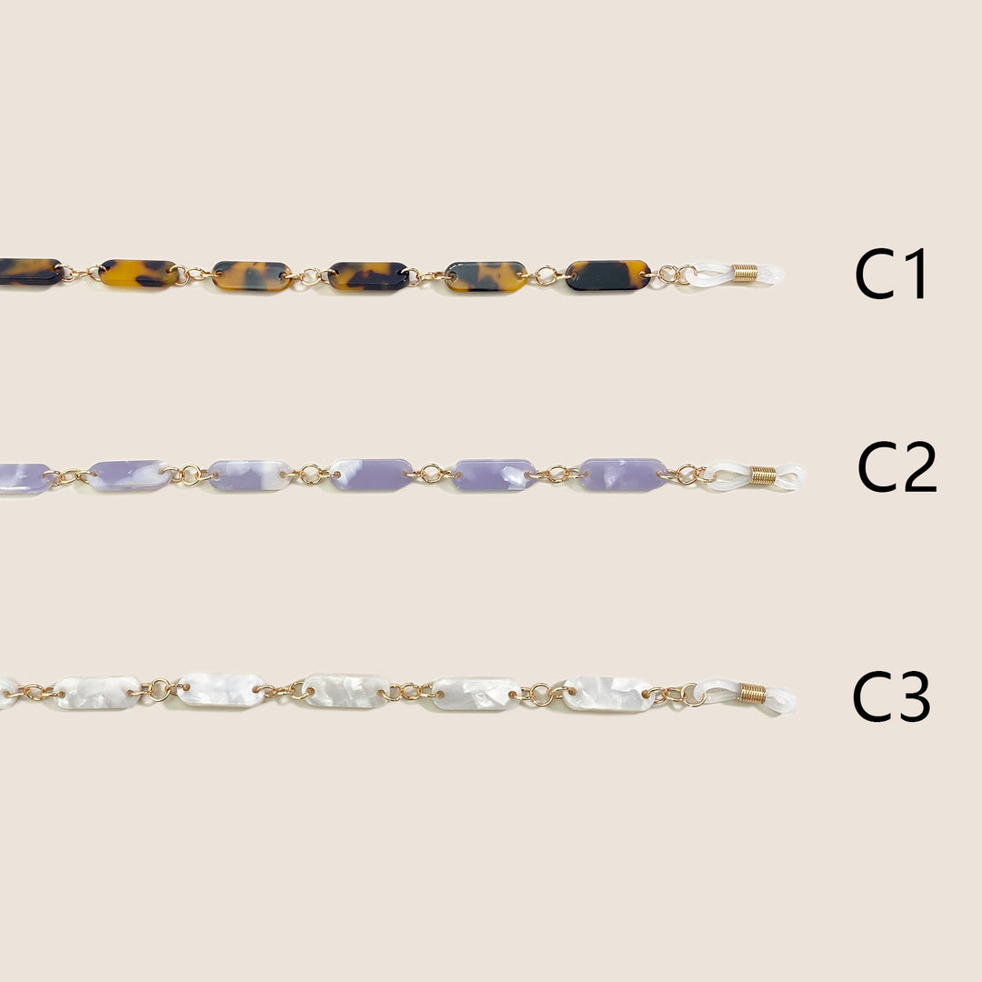 Chic Schildpatt Brillen Kette Karnz