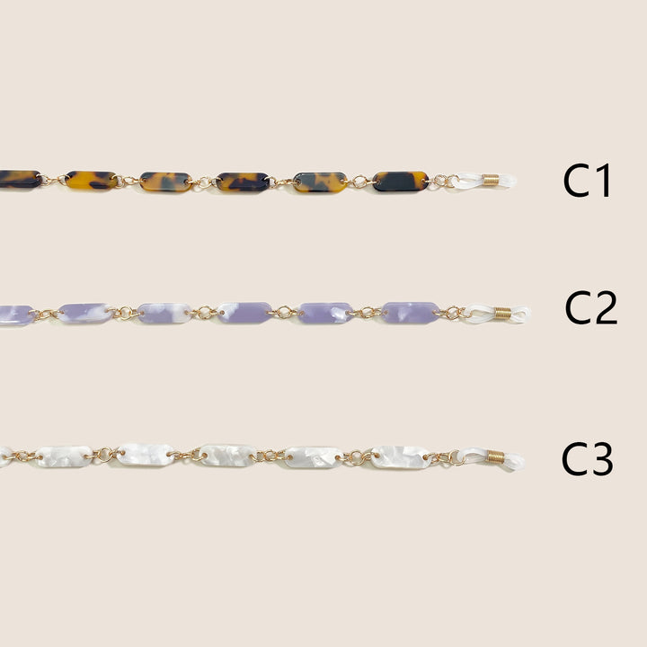 Chic Schildpatt Brillen Kette Karnz