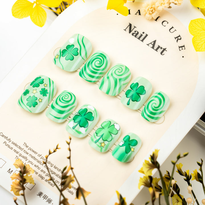 Kreatives St. Patrick's Day Themen Druck-Nagelset