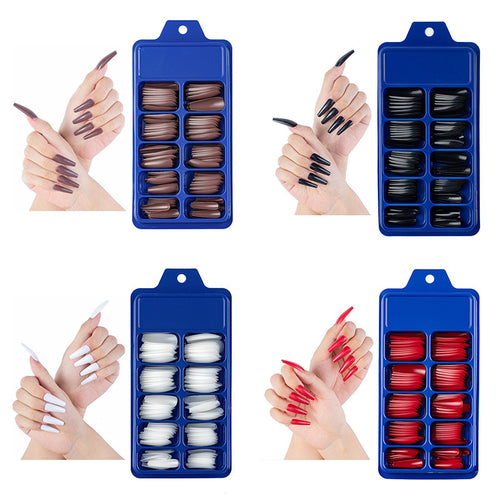 Premium Lange Stiletto Press-On Nagelkit Karnz