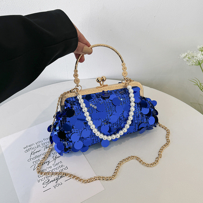 Elegante Pailletten Clutch Tasche