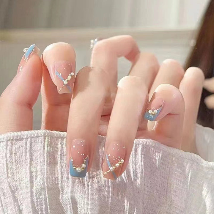 Funkelndes Strass-Kunstnagel-Set Karnz