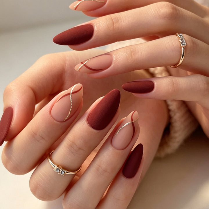 Elegantes French Tip Press-On Nail Set Karnz