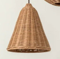 Handgefertigte Pendelleuchte aus geflochtenem Rattan Karnz