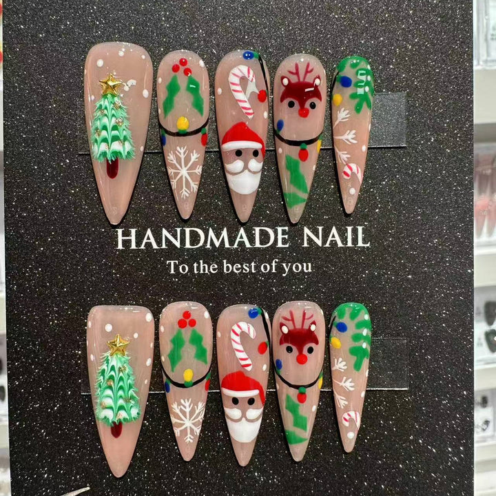 Dekorative Weihnachts-Themen Druck-Nagel Kunst Set