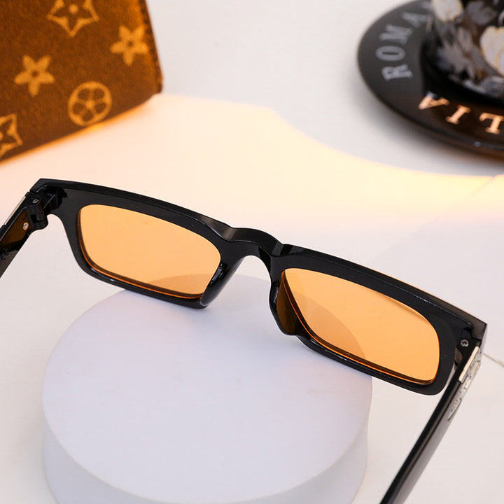 Damen elegante rechteckige Sonnenbrille mit speziellem Rahmen Karnz