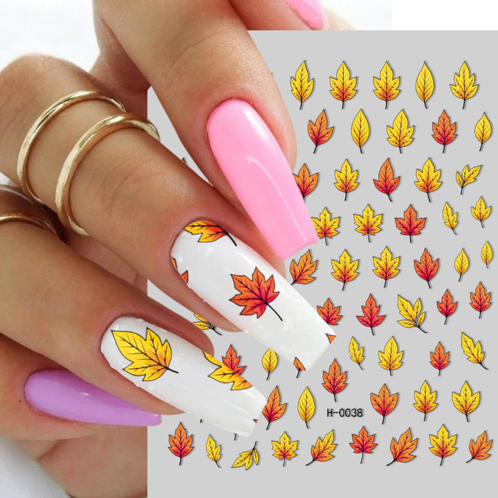Herbstblatt Nagelkunst Transfer Decals