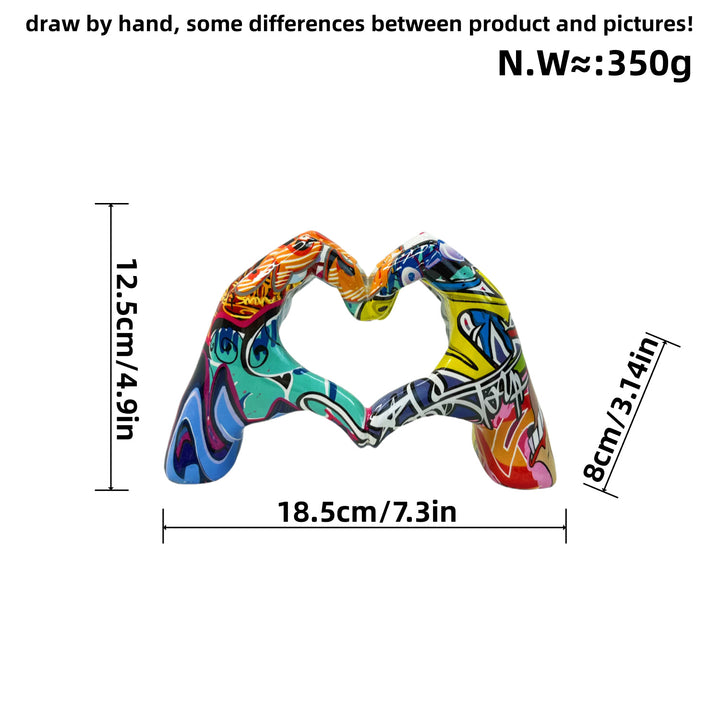 Stylische Hand-Skulpturen mit buntem Design Karnz