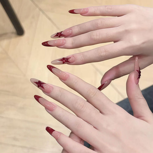 Kunstnägel mit Glitzerstern-Design Karnz