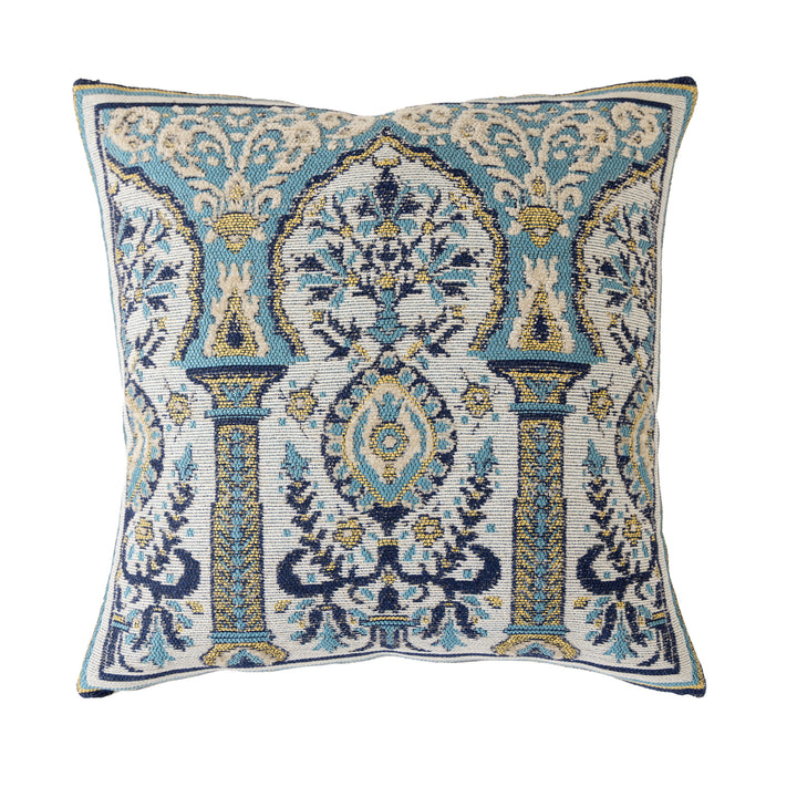Dekorativer Kissenbezug aus Jacquard mit floralem Muster