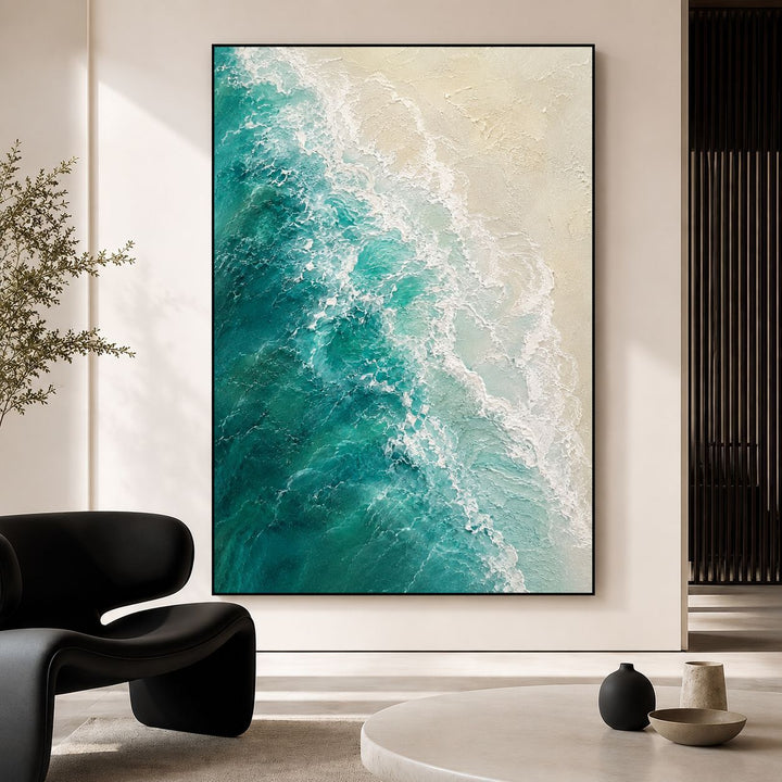 Abstraktes Küstenlandschaft Leinwand Kunstwerk