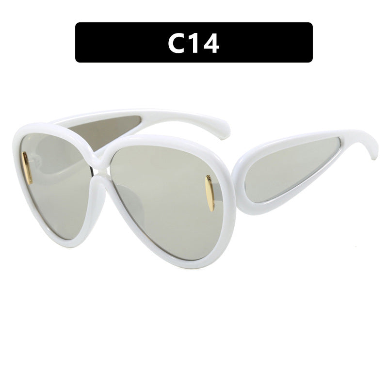 Damen extravagante Sonnenbrille im kreativen Design Karnz